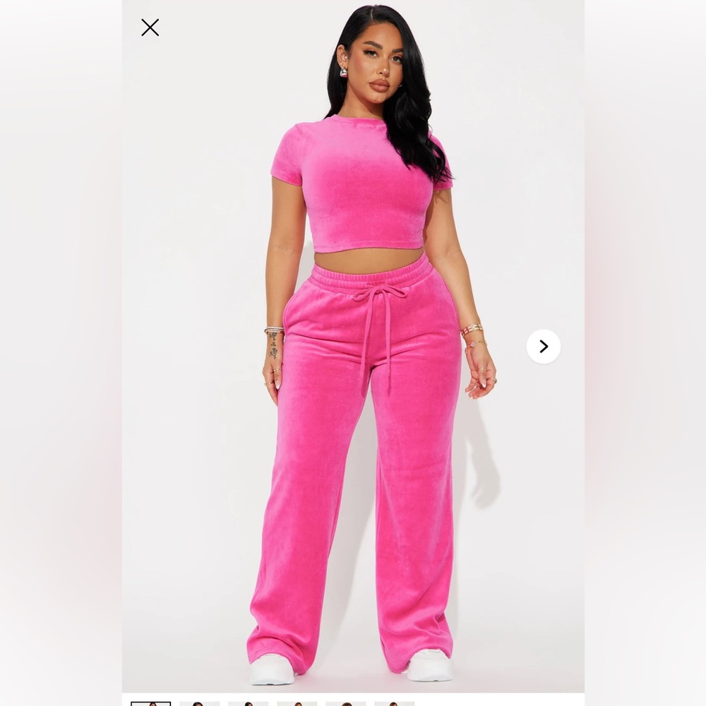 Fashion nova velour set , M